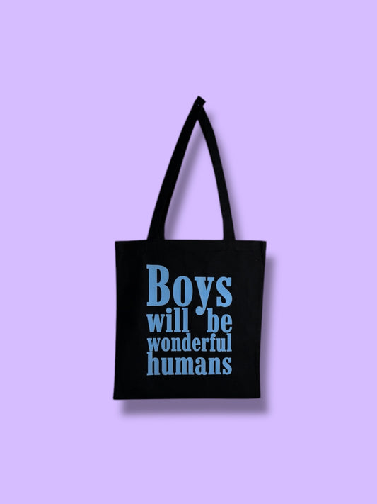 BOYS WILL BE WONDERFUL HUMAN bag